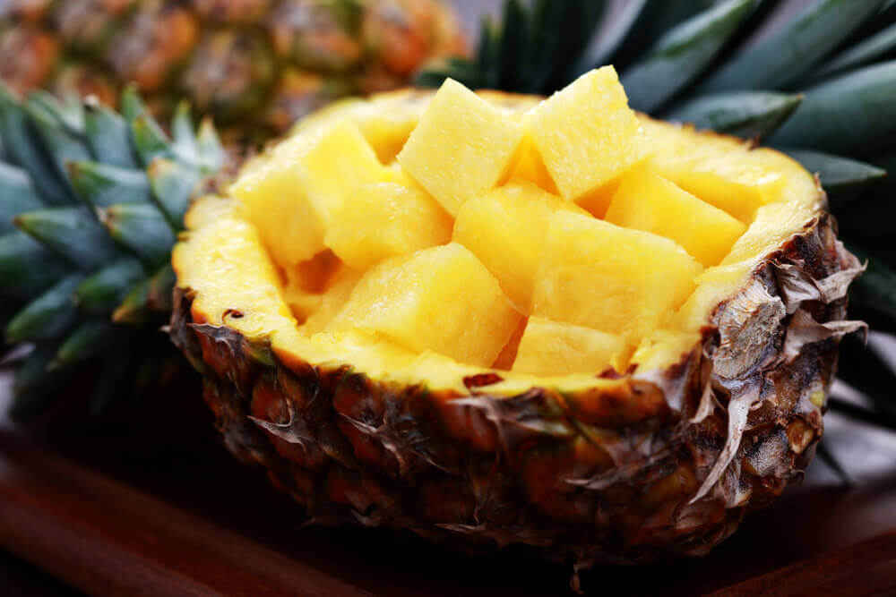 pineapple cut into pieces